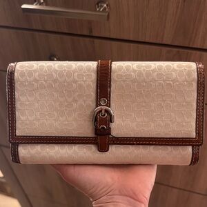 Coach White and Brown Women's Wallet